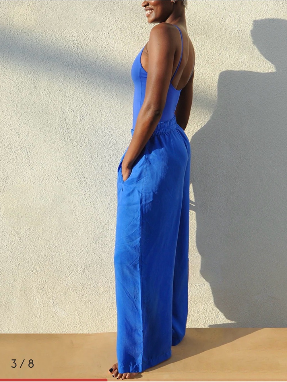 Left On Friday Bold Cobalt Wide Leg Pants